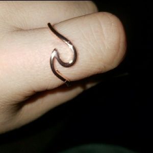 New dainty rose gold wave ring. Bohemian feel